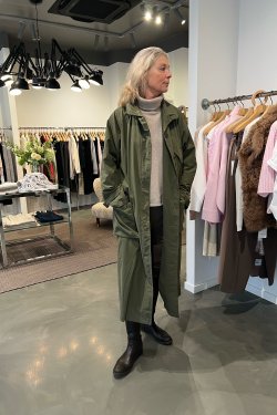 ASPESI COTTON COAT LANG ARMY