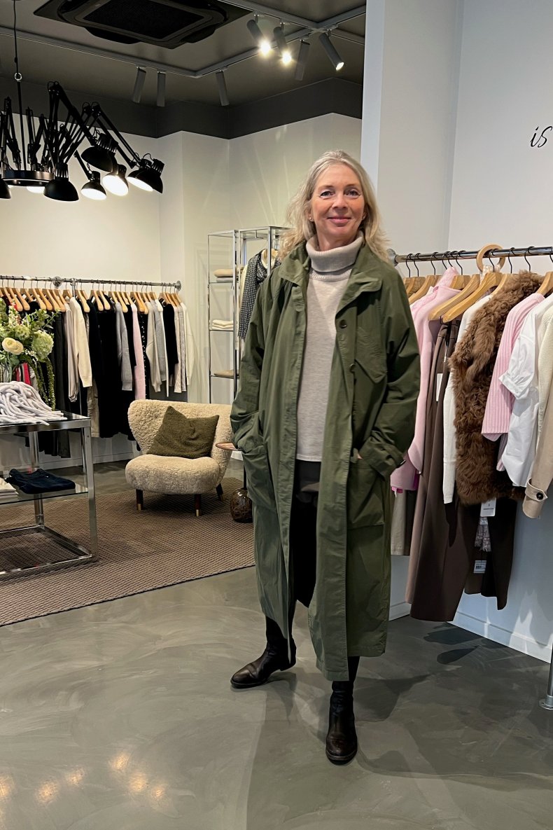 ASPESI COTTON COAT LANG ARMY