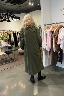 ASPESI COTTON COAT LANG ARMY